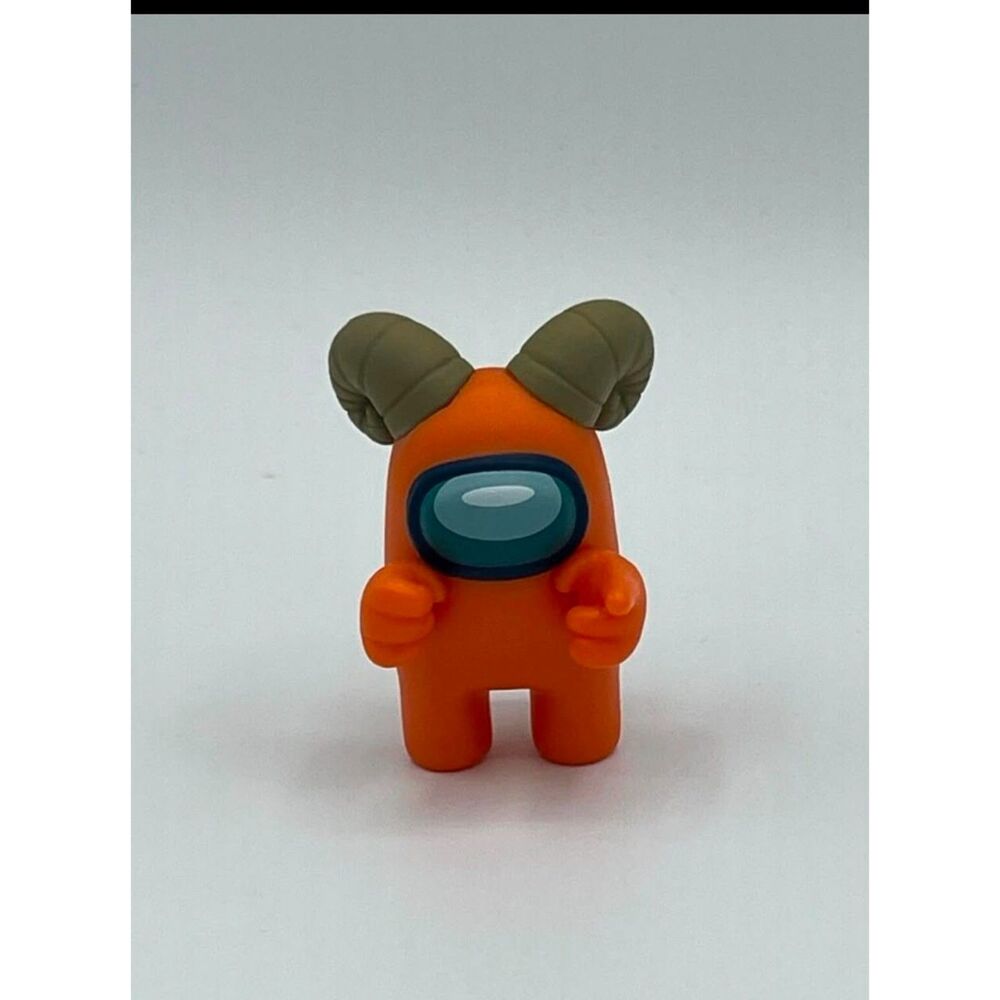 Among Us Orange Crewmate Mini Figures 2" Rams Horns Series 2  Toikido